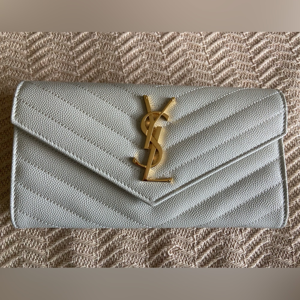 YSL Monogram Large Envelope Flap Wallet